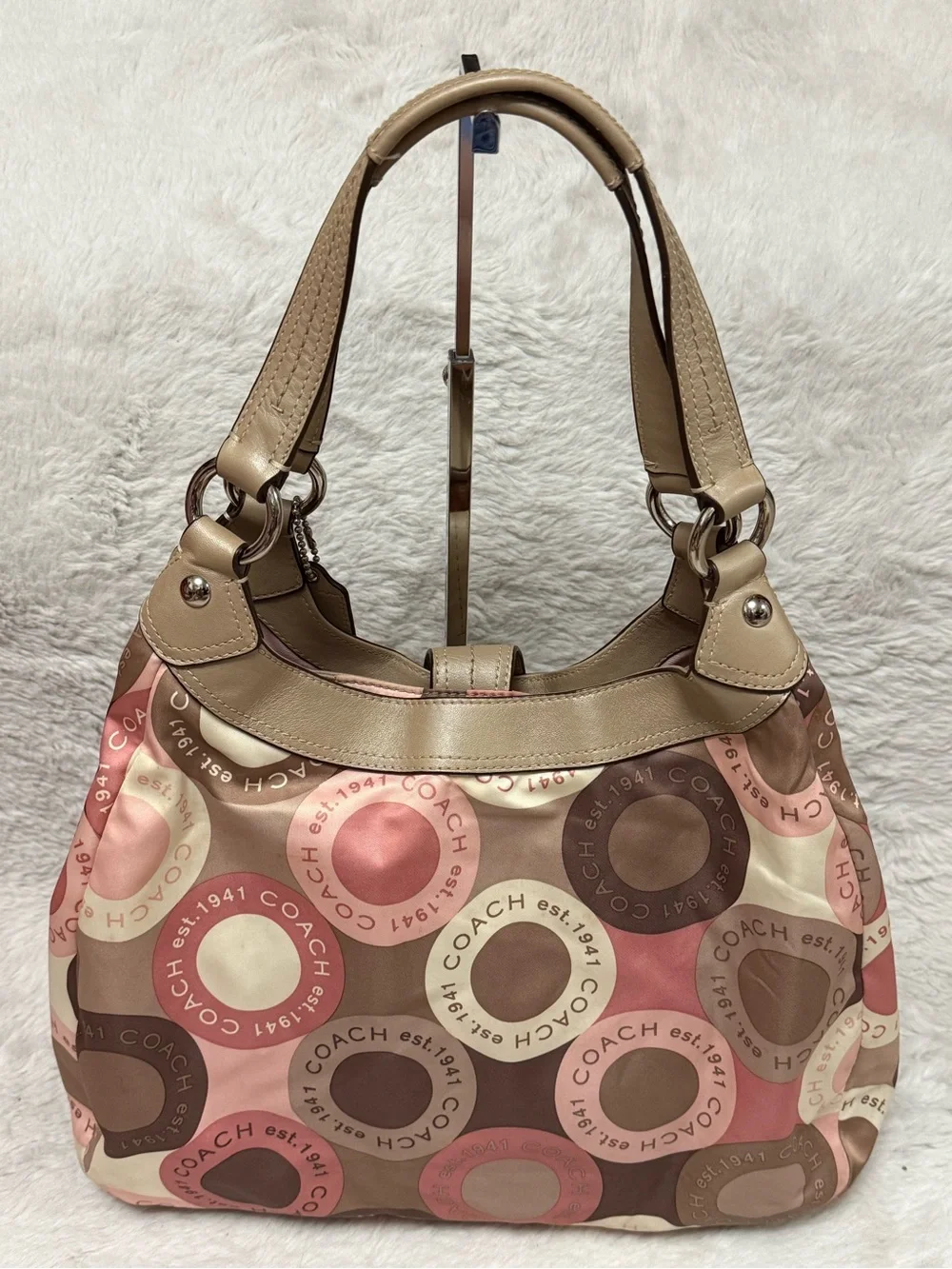 Coach Soho Optic Print  “Snaphead” Sateen Hobo